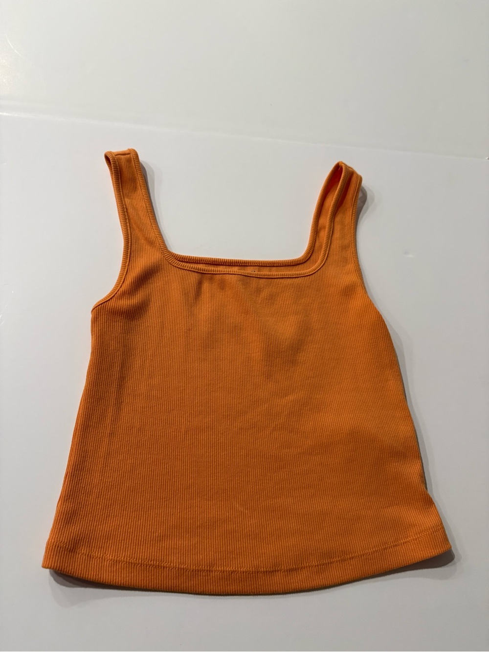 Old Navy Orange Ribbed Tank Top for Women Size Small